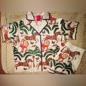 SOLD - Queen of Sparkles - Safari Set Large Top - XL shorts - NWT